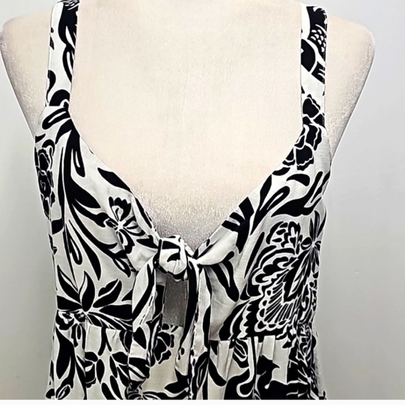 Knox Rose Black & White Floral Empire Midi Sundress,  Sz 4X NWT - Picture 7 of 10